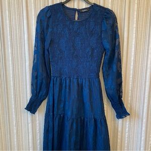 Navy Blue Midi Dress